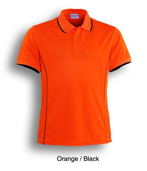 orange black, Polo Shirt, UPF: excellent protection, 160gsm, 100% breezeway polyester fabric,  Breathable, Draws Sweat from Body, Quick Dry